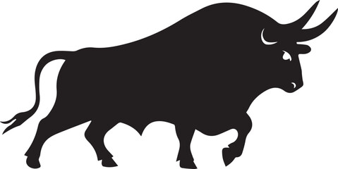 silhouette of a bull