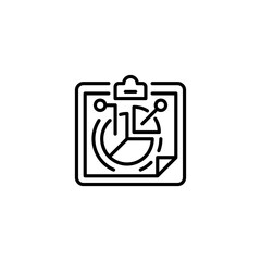 Budget Pie Chart line icon. Universal creative premium symbol. Vector sign icon logo template. Vector illustration