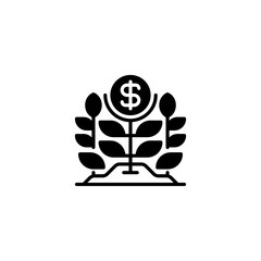 Money Tree line icon. Universal creative premium symbol. Vector sign icon logo template. Vector illustration