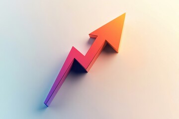 Downward arrow graphic symbol on subtle backdrop. Sleek design for financial downturn indicator in digital interface, app, and user experience. Visualization of economic reduction and business decline