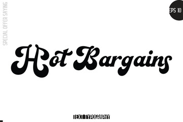 Special Offer Template Design Banner Typography Text Hot Bargains