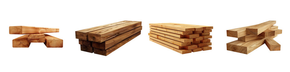 Various wooden planks displayed in different arrangements, showcasing their texture and structure.