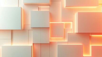 Geometric glowing pattern on light background for promotions