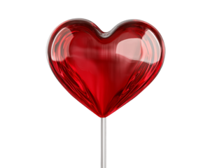 red heart shaped lollipop