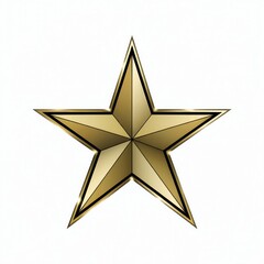 Obraz premium Golden star with sharp points designed for decorative purposes and symbolic representation of achievement