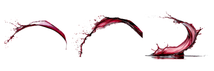 A dynamic splash of red liquid captures motion and energy, showcasing a vivid, fluid shape.