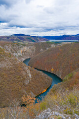 Uvac river canyon in autumn