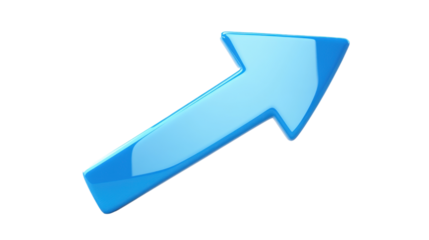 blue arrow icon isolated on white background 