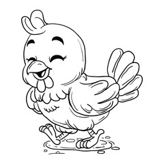 Hand drawing style of chick vector. It is suitable for pet animals icon, sign or symbol.