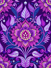 Vibrant Purple Floral Pattern for Digital Art and Creative Projects.