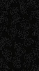 Elegant Dark Leaf Pattern