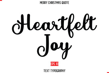 Merry Christmas Quote in Stylish Typography Text Heartfelt Joy