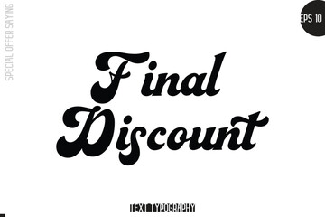 Special Offer Template Design Banner Typography Text Final Discount