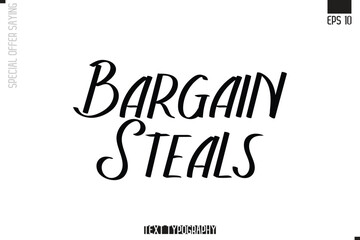 Special Offer Typography Text Script Lettering Design Bargain Steals