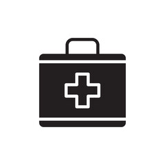 First aid kit icon Line Art Logo set