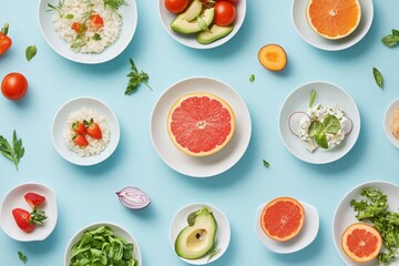 Vibrant Collage of Fresh Food Items and Dishes