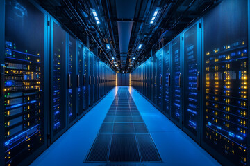 Fototapeta premium Cool High Tech Server Room