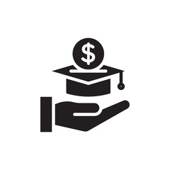 Scholarship fund icon Line Art Logo set
