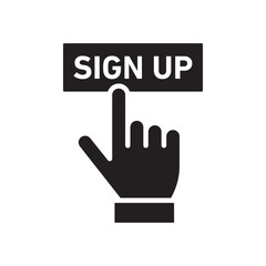 Obraz premium Sign up icon Line Art Logo set