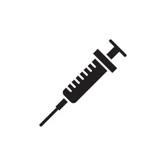 Syringe injection icon Line Art Logo set