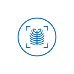 X-ray scan icon Line Art Logo set
