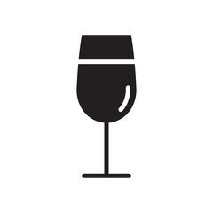 Wine glass icon Line Art Logo set