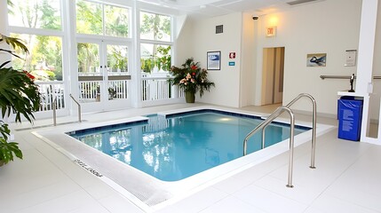 Indoor Pool  Modern Resort  Spa  Rehabilitation Center