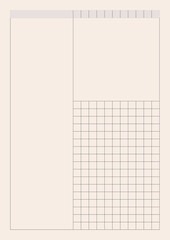 minimalist and simple a4 size colorful notes paper template