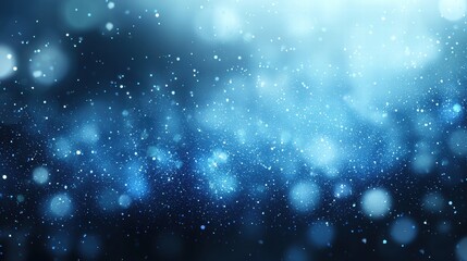 Fototapeta premium Vibrant blue glitter surface with soft bokeh background