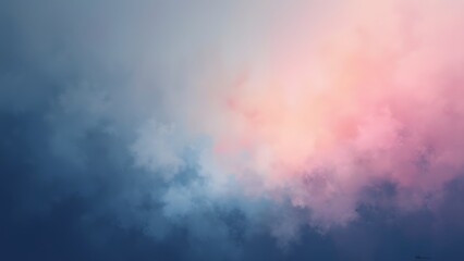 Fototapeta premium Dreamy Pastel Gradient Background, Calming Navy Blue and Pink Abstract Cloudscape for Peaceful Mood