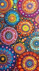 Cosmic mandala with stars and galaxies in chakra colors