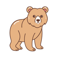 bear vector icon, animals vector illustration - simple illustration of bear perfect for logos, and animals-themed designs.
