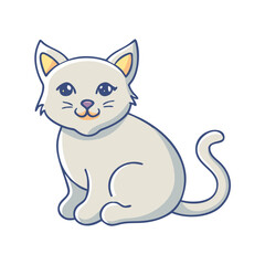 cat vector icon, animals vector illustration - simple illustration of cat perfect for logos, and animals-themed designs.