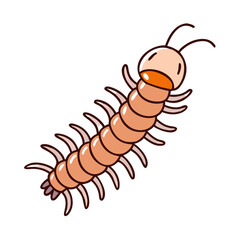 centipede vector icon, animals vector illustration - simple illustration of centipede perfect for logos, and animals-themed designs.