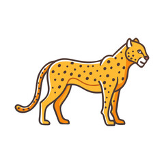 cheetah vector icon, animals vector illustration - simple illustration of cheetah perfect for logos, and animals-themed designs.