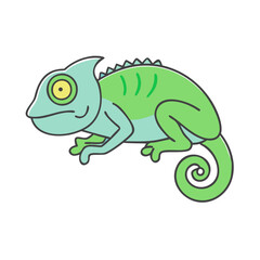 chameleon vector icon, animals vector illustration - simple illustration of chameleon perfect for logos, and animals-themed designs.