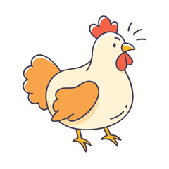 chicken vector icon, animals vector illustration - simple illustration of chicken perfect for logos, and animals-themed designs.