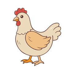 chicken vector icon, animals vector illustration - simple illustration of chicken perfect for logos, and animals-themed designs.