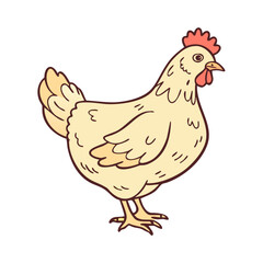 chicken hen vector icon, animals vector illustration - simple illustration of chicken hen perfect for logos, and animals-themed designs.