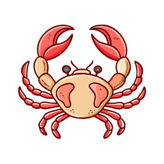crab vector icon, animals vector illustration - simple illustration of crab perfect for logos, and animals-themed designs.