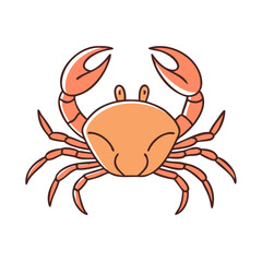 crab vector icon, animals vector illustration - simple illustration of crab perfect for logos, and animals-themed designs.