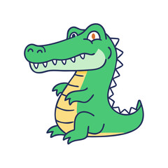 crocodile vector icon, animals vector illustration - simple illustration of crocodile perfect for logos, and animals-themed designs.