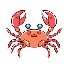 crab vector icon, animals vector illustration - simple illustration of crab perfect for logos, and animals-themed designs.