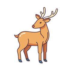 deer vector icon, animals vector illustration - simple illustration of deer perfect for logos, and animals-themed designs.