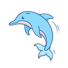 dolphin vector icon, animals vector illustration - simple illustration of dolphin perfect for logos, and animals-themed designs.