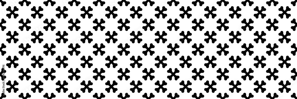 Poster horizontal seamless crossed black bone design for pattern and background.