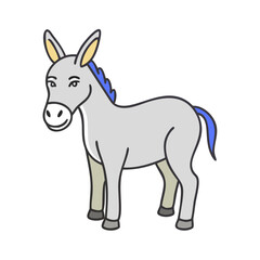 donkey vector icon, animals vector illustration - simple illustration of donkey perfect for logos, and animals-themed designs.