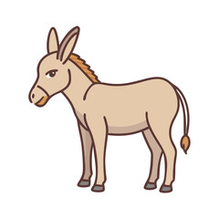 donkey vector icon, animals vector illustration - simple illustration of donkey perfect for logos, and animals-themed designs.