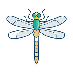 dragonfly vector icon, animals vector illustration - simple illustration of dragonfly perfect for logos, and animals-themed designs.