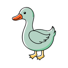 duck vector icon, animals vector illustration - simple illustration of duck perfect for logos, and animals-themed designs.